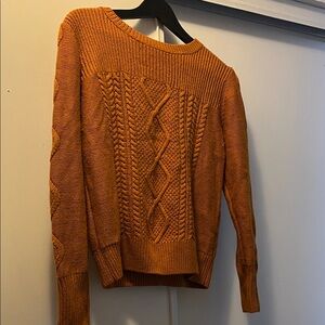 Cable Knit Orange Sweater